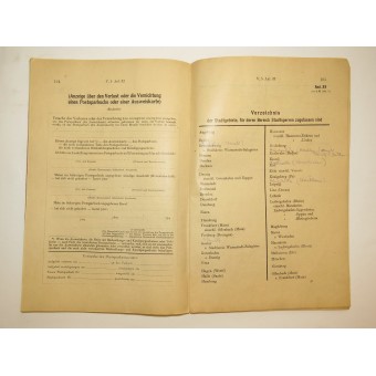 3:e rikets posttjänst instruktioner bok. Espenlaub militaria